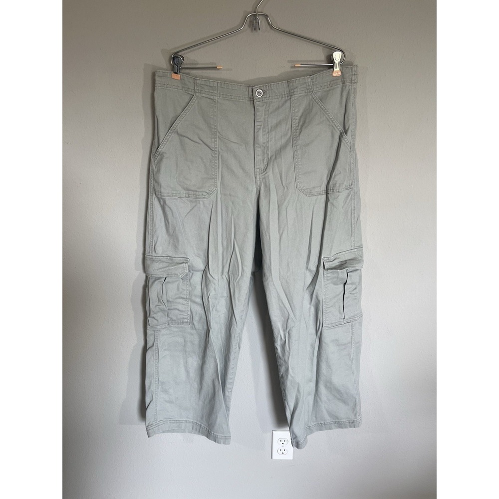 Tinseltown Wide Leg Cargo Pants Plus Size 0X Light Mint Green Streetwear Y2K
